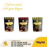 HCMCombo 3 vị Snack da cá Aqua Plus 50g