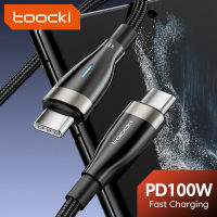 Toocki LED 100W USB C ถึง Type C สาย PD Fast สายชาร์จข้อมูลสายไฟสำหรับ Macbook Huawei Xiaomi POCO Samsung USB-C Type-C สาย