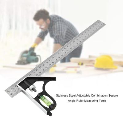 Stainless Steel Adjustable Combination Square Angle Ruler Measuring Tools xqmg Protractors Measuring Gauging Tools Measurement