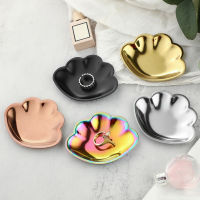 Household INS Han Feng Bedroom Stainless Steel Jewelry Metal Pallet Shell Jewelry Tray