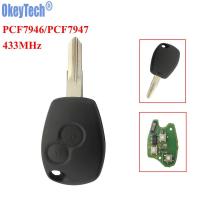 【⊕Good quality⊕】 qiukekang81481 Okeytech ชิป Pcf7947 Pcf7946 Id46 433Mhz,Vac102เหมาะสำหรับ Renault Clio Dacia Sandero 2ปุ่มรีโมท