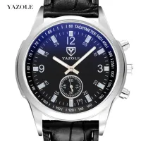 {Miracle Watch Store} Yazole ควอตซ์ผู้ชายนาฬิกาชายสายหนังอนาล็อกธุรกิจสบายๆบางส่องสว่างมือนาฬิกาข้อมือกันน้ำสำหรับผู้ชายนาฬิกาข้อมือ