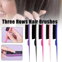 Bridal Comb Cosmetic Comb Latin Dance Shape Smooth Comb Three Comb Row Pan Hair Hair Oil B7V6