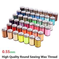 0.55 mm 80 Meters High Quality Round Sewing Wax Thread Polyester Strength Thread Manual Embroidery for Leather Craft Bracelet Knitting  Crochet