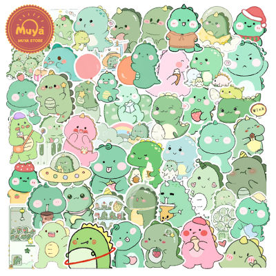 MUYA 50pcs Cartoon Dinosaur Stickers for Kids Cute Graffiti Stickers Waterproof Vinyl Stickers for Laptop
