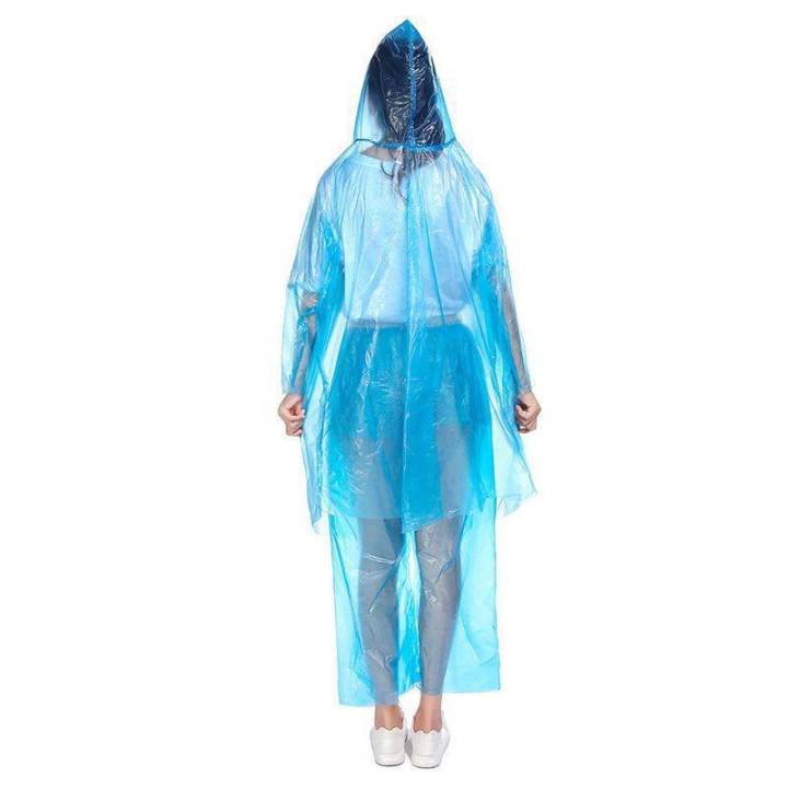 ชุดกันฝน-แบบหนาสําหรับผู้ใหญ่-ชุดเสื้อกันฝนแบบสวมหัวพร้อมกางเกง-พร้อมส่ง