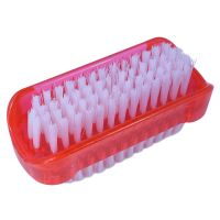 Plastic Nail Art Dust Brush Cleaning Scrubbing Brush Double Sided Hand Nail Brush Cleaner Manicure Tool Artist Brushes Tools