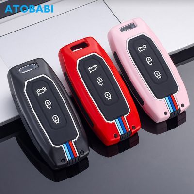 Zinc Alloy Car Key Case Smart Keyless Remote Control Fobs Protector Cover Keychain Holder For Ford Territory EV 2020 2021 2022