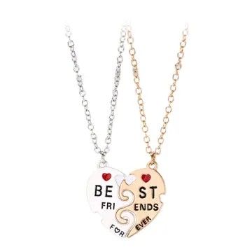 2pcs/set Magnetic Angel Wings & Heart Charm Necklace BFF Necklaces For Best  Friends