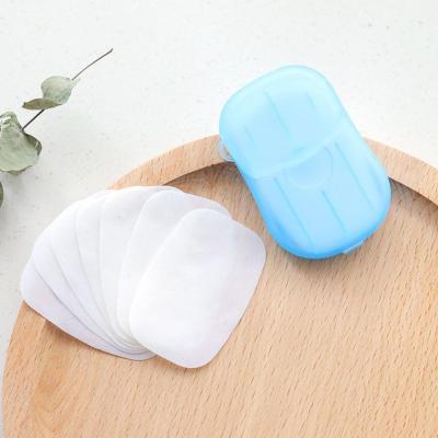 Disposable Convenient Box Soap Paper Portable Scented Hand Soap Cute Student Paper Soap Tablets Washing L5Z3