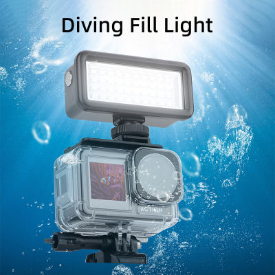 สำหรับ DJI Osmo Action 3 Gopro 11Insta360 X3กีฬากล้อง40M กันน้ำดำน้ำ LED แฟลชใต้น้ำ LED เติมแสงอุปกรณ์เสริม