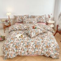 Pure Cotton Cute Small Flowers Bedding Set Nordic Single Double Queen King Size Soft Duvet Cover Set Bed Sheet Pillowcase 3/4Pcs