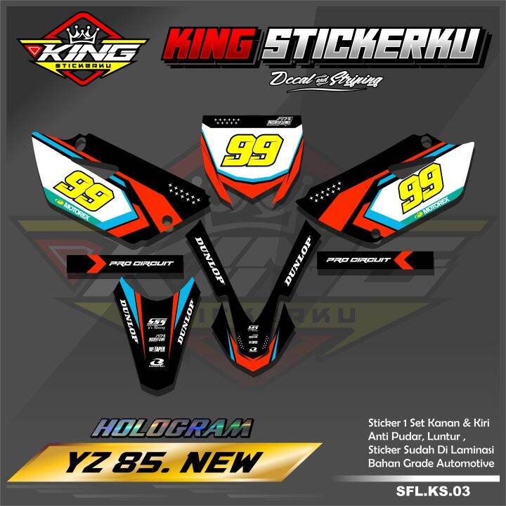 Sticker Striping Lis Variasi YZ 85 New - Striping Aksesoris Motor YZ 85 ...