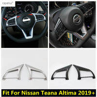 พวงมาลัยปุ่มกรอบปั้นปกตัดสำหรับนิสสันเทียนาaltima 2019 2020 ABS เคลือบคาร์บอนไฟเบอร์อุปกรณ์ตกแต่งภายใน