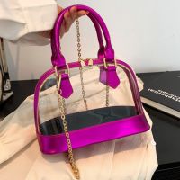 【YF】 PVC Transparent Shell Bags for Women 2023 New Summer Fashion Handbag Splicing Chic Party High Quality Luxury Female Shoulder Bag