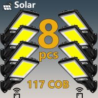 ❏∈✜ Hot Sale Solar Street Lights Outdoor 117 COB Wireless Solar Security Wall Lamp Motion Sensor with 3 Modes for Front Door Garden