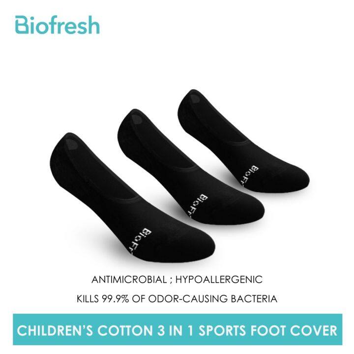 Biofresh Boys' Antimicrobial Cotton No Show Thick Sports Socks 3 pairs in a  pack RBSFG2