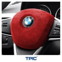 TPIC Alcantara สำหรับ BMW X1 F45 X2 F46 F48 F80 F83 F30 F32 F20ปุ่มกดพวงมาลัยรถสติกเกอร์แผ่นครอบอุปกรณ์ตกแต่งภายในรถ