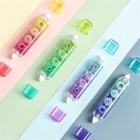 2 In 1 Gradient Color Correction Tape and Point Glue Kawaii Stationery Novelty Correction Band Kids Gifts School Office Supplies Correction Liquid Pen