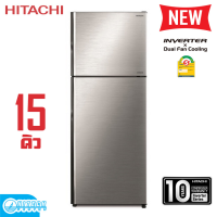 HITACHI ตู้เย็น 2 ประตู 15 คิว สีดำ รุ่น R-VG400PD-GBK