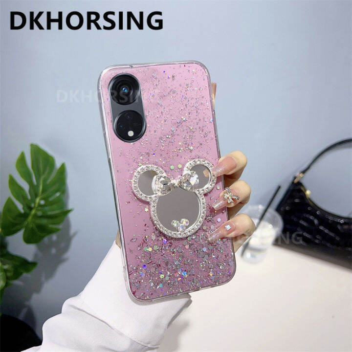 dkhorsing-เคสดาวระยิบระยับสุดหรูสำหรับ-oppo-a98-a78-a77-a57เคสโทรศัพท์เนื้อนิ่ม-tpu-a77s-a96-a76-a17-a17k-a16-a16k-ซิลิโคนใสใหม่ฝาหลัง5g-เคส-oppo-a78-5g-พร้อมขายึดกระจกเงาน่ารักแฟชัน