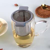 คู่จับชา Infuser ที่มีฝาปิดสแตนเลสตาข่ายกาแฟกรองกาน้ำชาถ้วยแขวนหลวมใบชากรอง