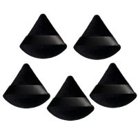 5/10Pcs Triangle Velvet Powder Puff Pizza Flours Mini Face Makeup Sponge Cosmetics Washable Lightweight Makeup Puff Tools