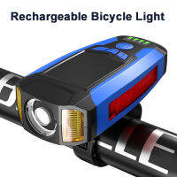 Bike Light Set with Speedometer USB Rechargeable Headlight Super Bright Front 5 Lighting Modes for Commuting and Road Cycling