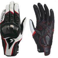 【CW】 Leather Motorcycle Gloves Breathable Protection Racing Men