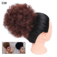 original wig for women human hair true hair Synthetic High Puff Afro Short Clip in Ponytail Drawstring Afro Bun Curly Hair Bun Hair Extensions