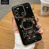 AnDyH 2022 New Design For Infinix Spark Go 2022 Spark 8C Case Luxury 3D Stereo Stand Bracket Astronaut Fashion Cute Soft Case