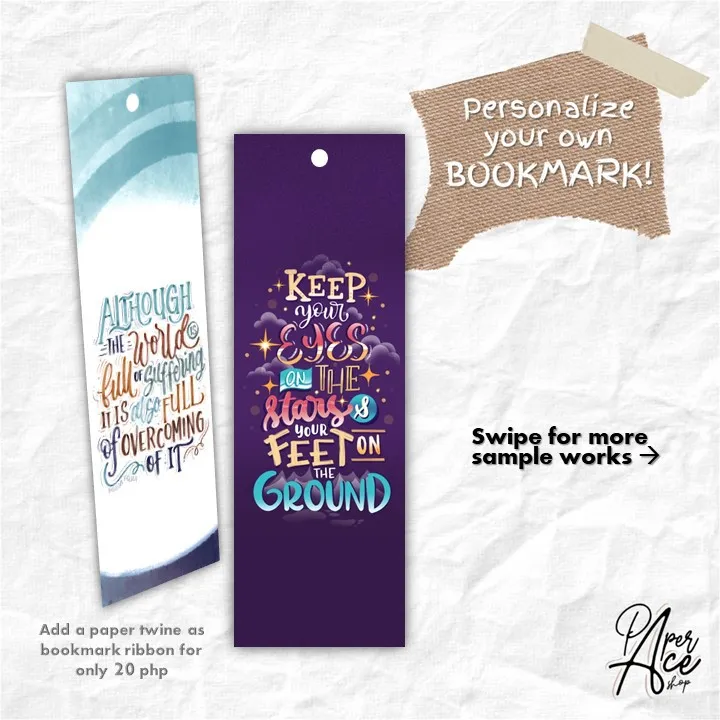 Personalized Art Bookmark (Laminated) Lazada PH