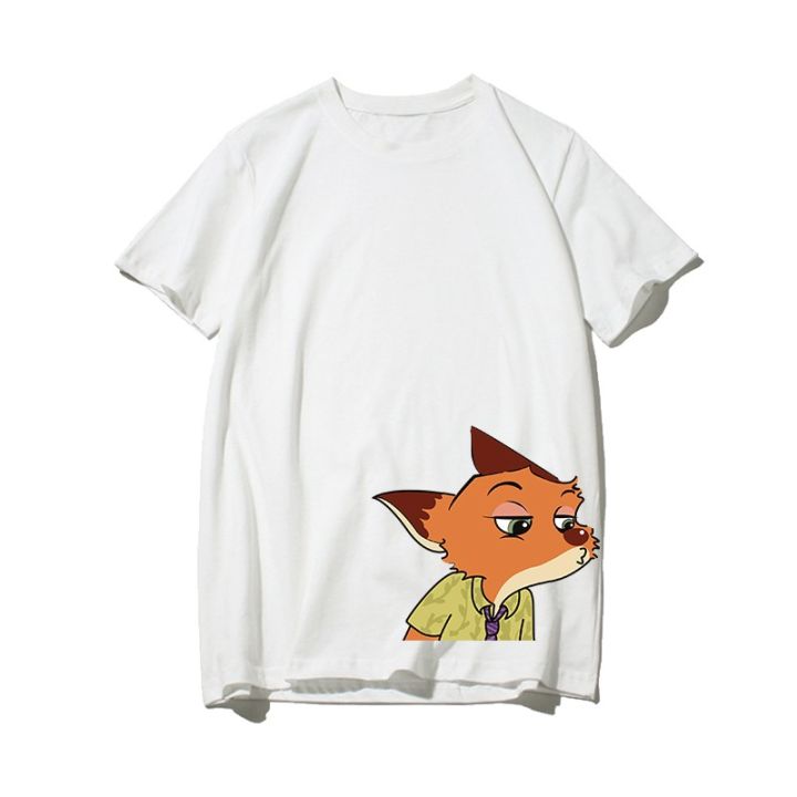 อินเทรนด์ที่สุด-ถูกที่สุด-nick-and-judy-ภาพการ์ตูน-เสื้อคู่รัก-เสื้อยืดลายการ์ตูน-2สี-s-3xl