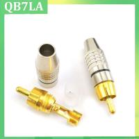 4pcs RCA Male Plug Connector Non Solder AV Audio Video Locking Cable Plug Adapter solderness for Video CCTV Camera Security QB7LA