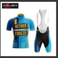 ﹉ Cyclex Powerband Cycling Jersey Set Top and Bib Short 20D Gel Pad Breathable Men Road Bike 12