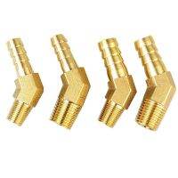 1pcs 45 Degree Elbow Legines Brass Hose Barb Fittings 8mm 9mm 10mm Hose ID to ZG1/8 quot; 1/4 quot; Male Thread Adapter