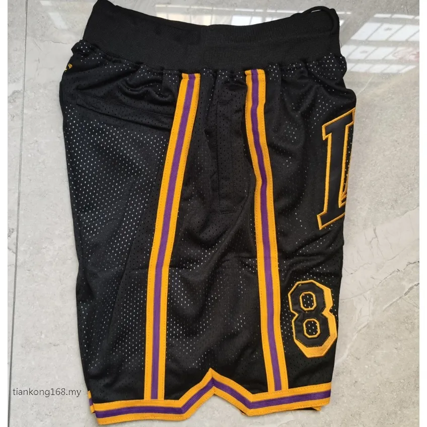 lakers big logo shorts