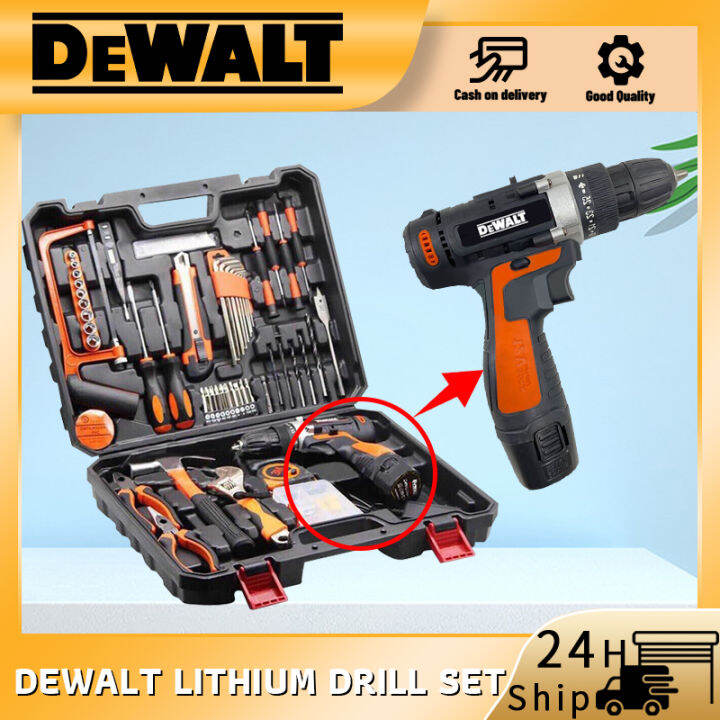 Dewalt 10mm Lithium Power 12V Cordless Drill and Free Accessories Kit