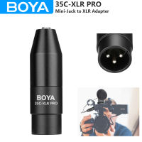 BOYA 35C-XLR PRO Mini-Jack To XLR Adapter With Power Convert 18 "TRS Female To XLR Male For Camcorders Recorders &amp; Mixers