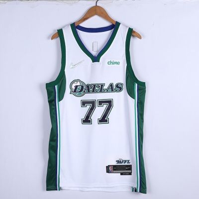 Hot Newest Top-quality New arrival 2022 2023 Newest shot goods Most popular 22/23 Top quality Ready Stock High quality 2022 NBA 75th Anniversary Dallas Mavericks 77 Luka Doncic White Basketball Jersey