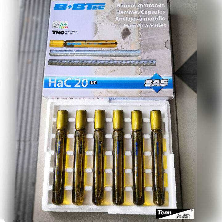 TENN B+BTEC Chemical Capsule Anchor HAC20. HAC 20 hammerin anchors