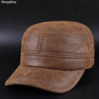 Coreano Casual Cappello Di Cuoio In Pelle Scrub Kepi Orecchio Cappello Caldo Berretto Con Visiera