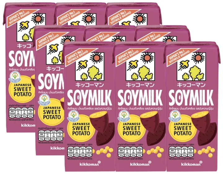 Kikkoman Soy Milk Japanese Sweet Potato คิกโคแมน นมถั่วเหลือง รสมันหวาน