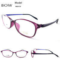 กรอบแว่นตา BOW รุ่น 8820-C2 เต็มกรอบสีม่วง น้ำหนักเบา ใส่สบาย Vintage มีบริการตัดแว่นสายตาราคาถูก