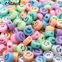 30pcs 8mm Colorful Resin Beads Flat Round Smiley Beads Spacer Beads For Jewelry Making Diy Bracelet Necklace Jewelry Wholesale Beads