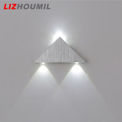 LIZHOUMIL โคมไฟโลหะผสมอะลูมิเนียมหลากสีสามเหลี่ยม Led 85-265V 3W สำหรับในร่มและกลางแจ้ง