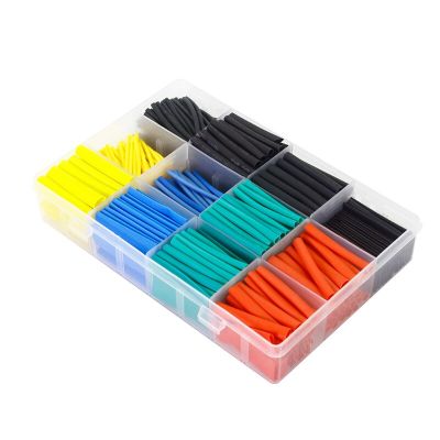 530Pcs/set 2:1 Heat Shrink Tube Tubing Sleeving Wrap Wire Car Electrical Cable Tube kits 12 Sizes Mixed Color Cable Management