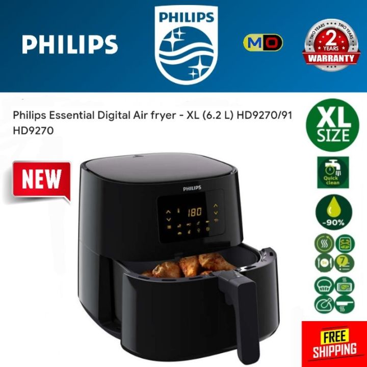 Philips 6.2L Digital Air fryer Essential Airfryer XL HD9270 (HD9270/91 ...
