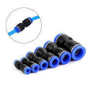 Pneumatic Connectors PU4 6 8 10 12 14 mm OD Hose Tube One Touch Push Into Straight Gas Fittings Plastic Quick Connectors Fitting 5Pcs