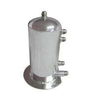 2.5 Liter Alloy Polished Aluminum Swirl Pot AN8 In AN10 Out Dome Fuel Surge Tank